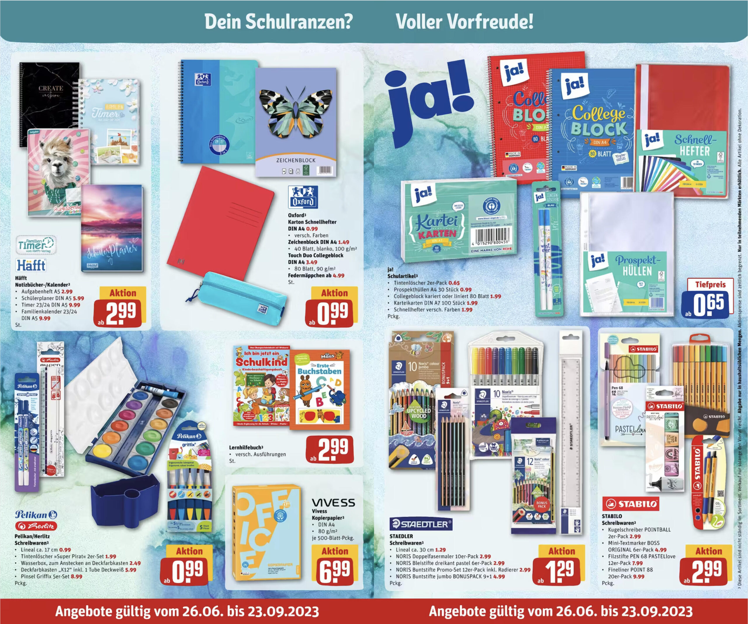 Schulbedarf 2023 REWE Marina Schuster