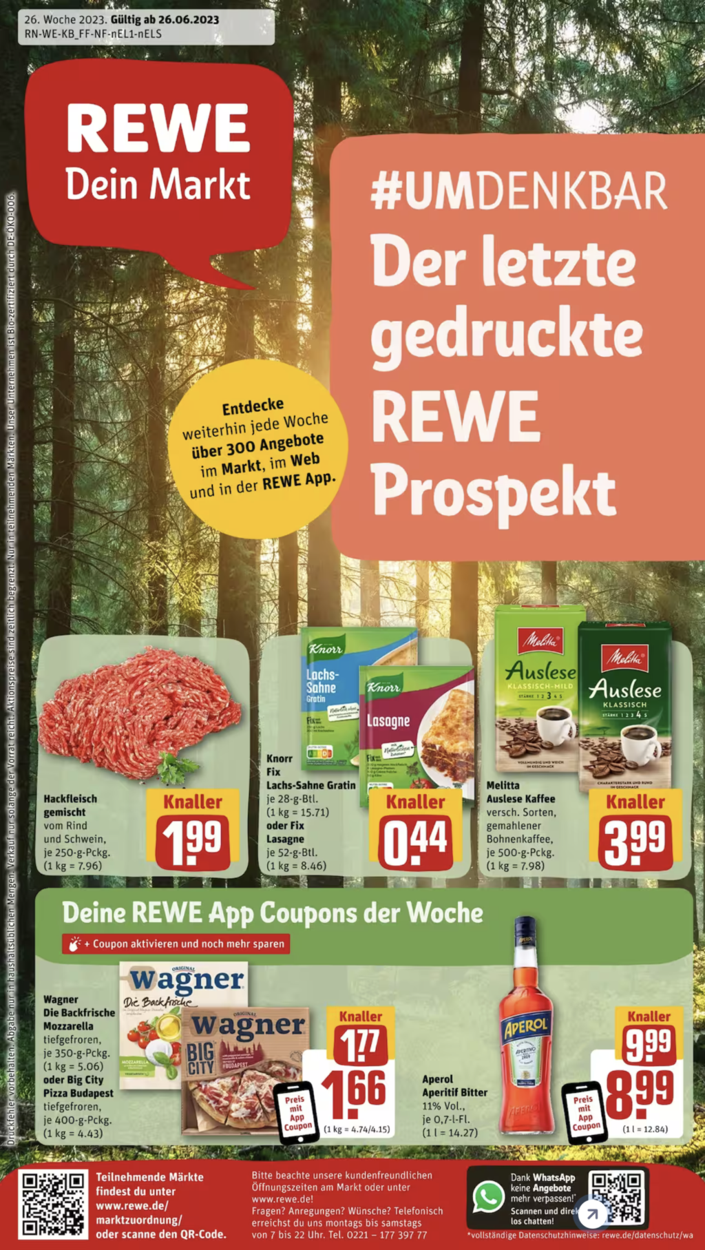Der letzte gedruckte REWE-Handzettel