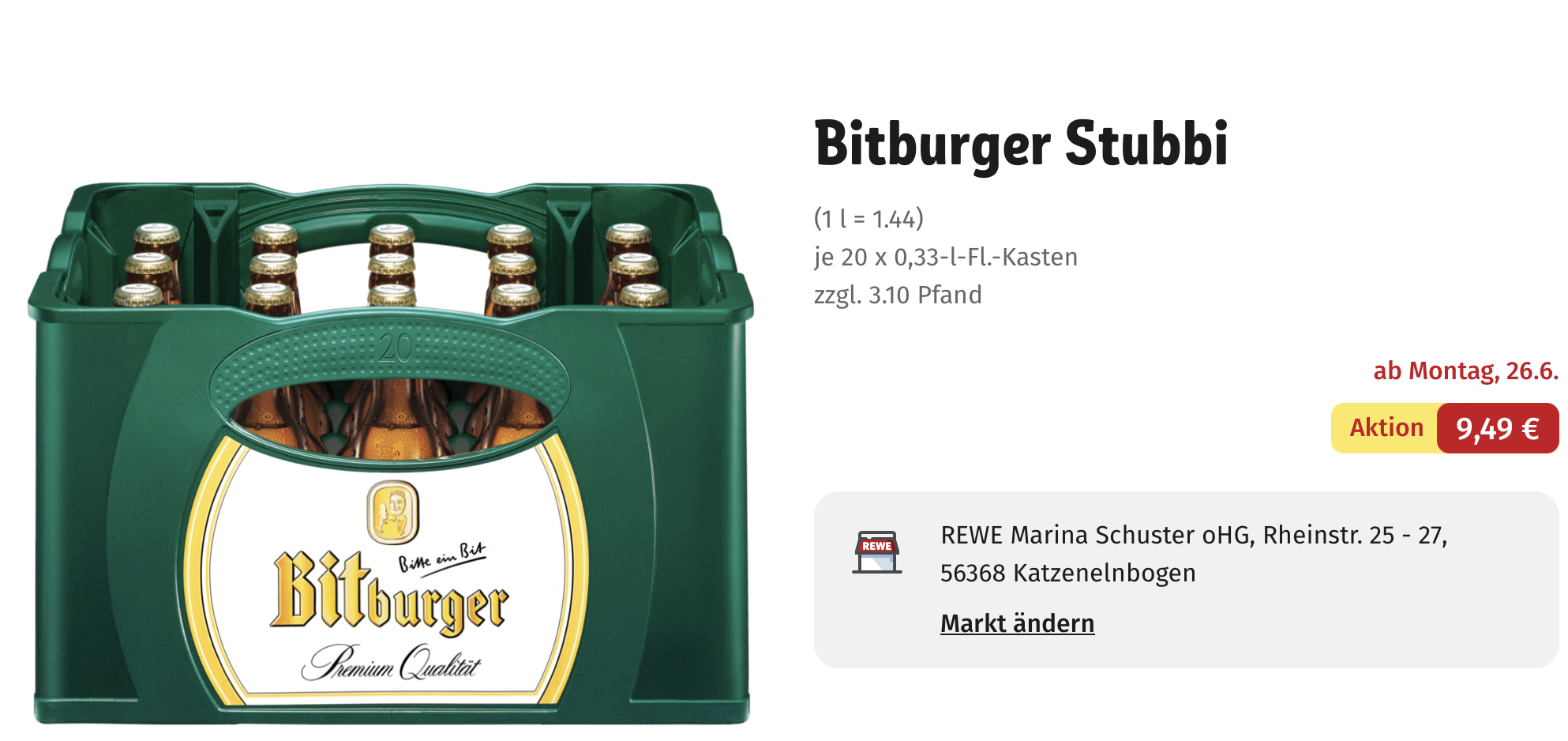Bitburger-Stubbi